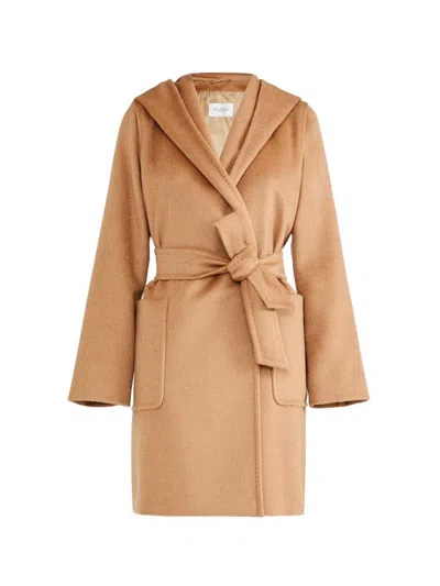 MAX MARA MAX MARA RIALTO CAMEL WOOL ROBE COAT