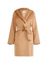 Max Mara Rialto Camel Wool Robe Coat In Brown