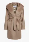 Max Mara Rialto Camel Wrap Coat In Brown