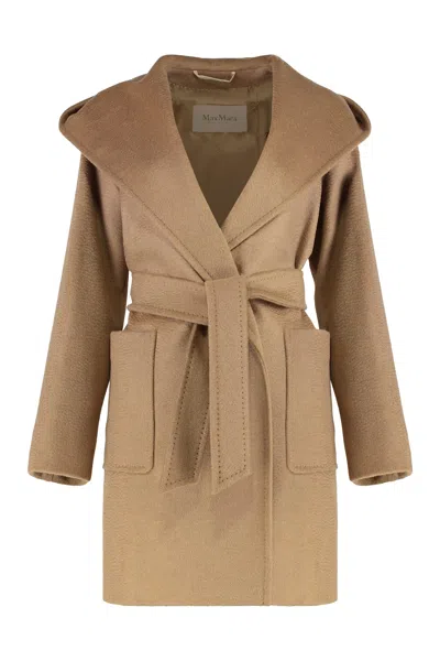 Max Mara Maxmara Teddy Bear Icon Coat Camel In Brown