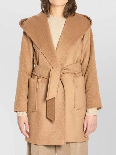 MAX MARA RIALTO COAT WITH HOOD AND PATCH POCKETS