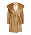 Max Mara Women's Rialto Hooded Wool Wrap Jacket In Beige