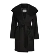 Max Mara Rialto Hooded Coat In Black