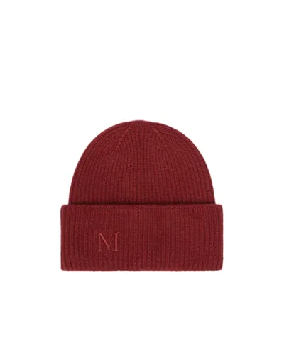 Max Mara Rib-knit Cashmere Beanie Hat In Brown