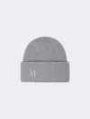 Max Mara Rib-knit Cashmere Beanie Hat In Gray