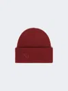 Max Mara Rib-knit Cashmere Beanie Hat In Burgundy