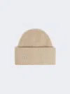 Max Mara Rib-knit Cashmere Beanie Hat In Neutral