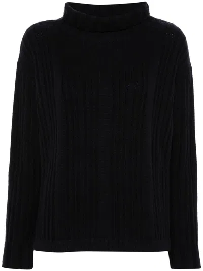 Max Mara Rib-knit Roll-neck Sweater - Women's - Cashmere/wool In Black