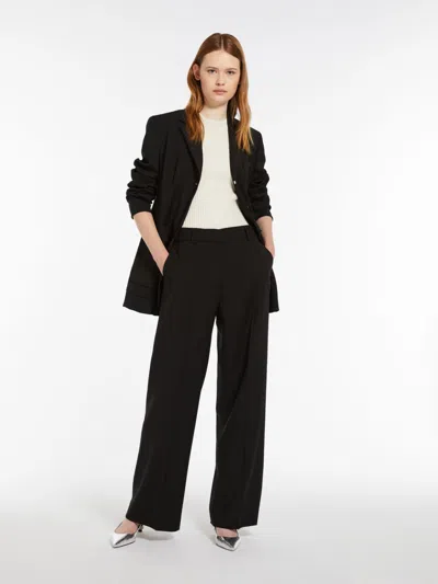 Max Mara Rib-knit Viscose Yarn Top In Ivory