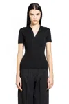Max Mara Albero Wool Polo Shirt Collared Neck In Black