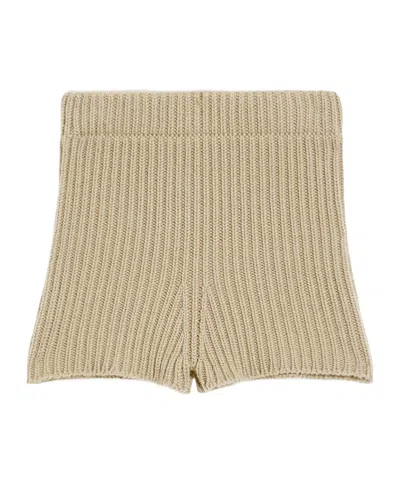 MAX MARA RIB KNITTED HIGH-RISE SHORTS