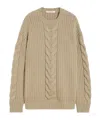 Max Mara Pullover Acciaio In Nude