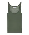 Max Mara Rib Round-necked Vest In Green
