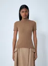 Max Mara Camel Wool Turtleneck In Brown