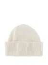 Max Mara Ribbed Beanie In Neutral