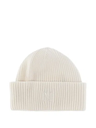 Max Mara Ribbed Beanie In Neutral