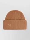 Max Mara Ribbed Cashmere Blouse Accessories In Brown
