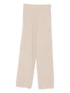 Max Mara Ribbed Cashmere Trousers In Neutral