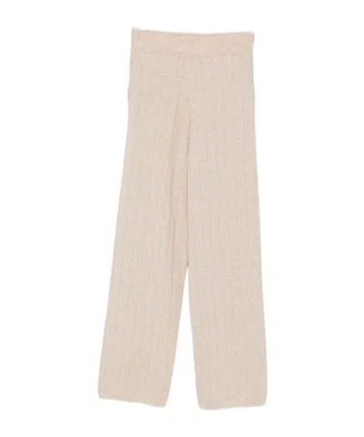 Max Mara Ribbed Casual Pants In Multi