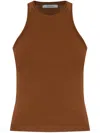 Max Mara Cotton Yarn Top In Brown