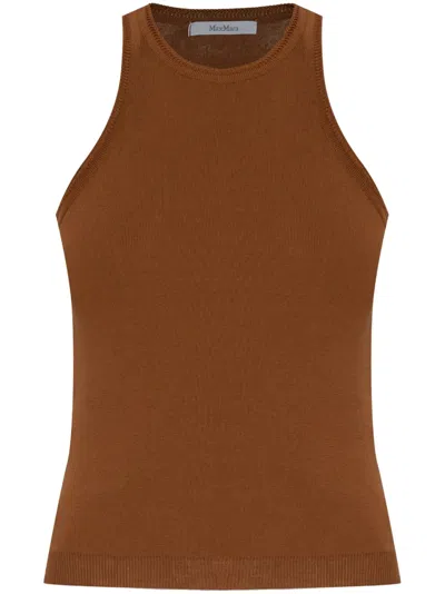 MAX MARA RIBBED COTTON TANK TOP