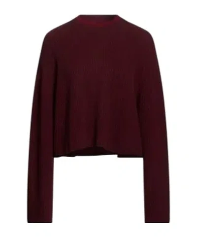 Max Mara Ribbed Cropped Knit Top In Brown