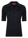 Max Mara Sequined Wool And Silk Polo Shirt