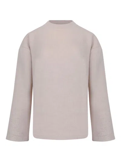 Max Mara Ribbed High-neck Sweater In Neutral