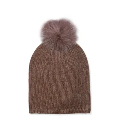 Max Mara Ribbed Knit Beanie In Sabbia