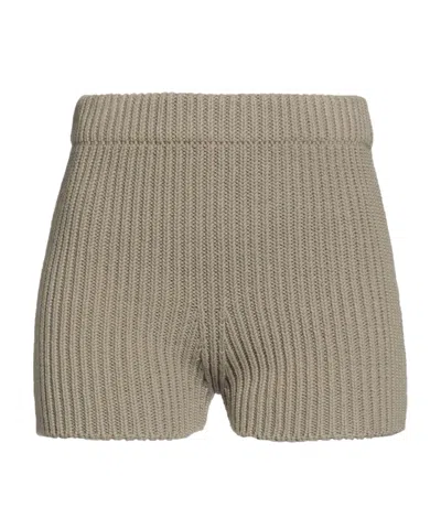Max Mara Ribbed Knit Shorts In Brown