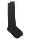Max Mara Ribbed-knit Socks In Animal Print