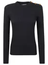 Max Mara Ribbed Button-detailed Sweater