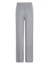 Max Mara Ribbed Knit Trousers In Gray