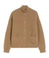 Max Mara Rib-knit Wool And Cashmere Bomber Jacket In Brown