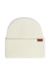 Max Mara Ribbed Label Hat In White