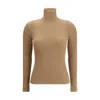 Max Mara Ribbed Long-sleeve T-shirt In Brown