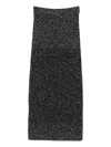 Max Mara Ribbed Lurex-effect Skirt In Black