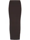 Max Mara Ribbed Maxi Skirt With Form-fitting Silhouette In Black