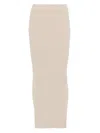 Max Mara Ribbed Midi Skirt In Neutrals