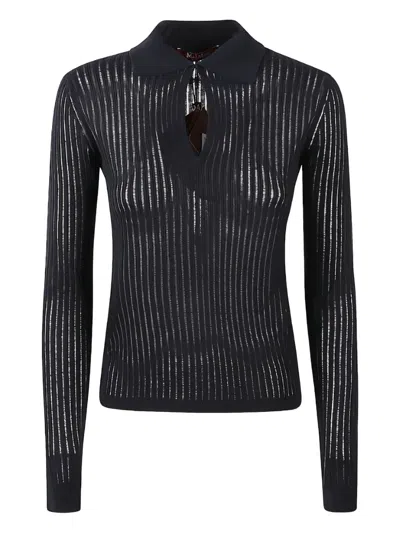 MAX MARA RIBBED POLO TOP