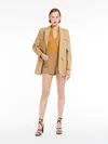 Max Mara Ribbed Silk Jumper In Tobacco
