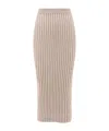 Max Mara Wool-cashmere-blend Maxi Skirt In Nude