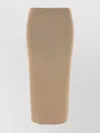 Max Mara Ribbed Texture Midi Length Elastic Waistband Skirt