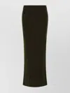Max Mara Ribbed Texture Skirt Elastic Waistband In Black