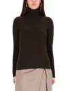 Max Mara Ribbed Turtleneck Sweater In Multi