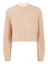 Max Mara Ribbed Wool Sweater In Neutral