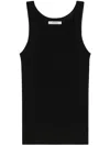 Max Mara Ribbed Wool Top In Black