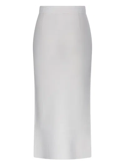 Max Mara Ribbed Wrap-effect Midi Skirt