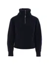 Max Mara Ribbed-knit Half-zip Sweater In Multi
