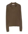 Max Mara Ribbed-knit Polo Sweater In Multi